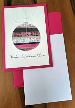 Karte Lettering Kugel pink